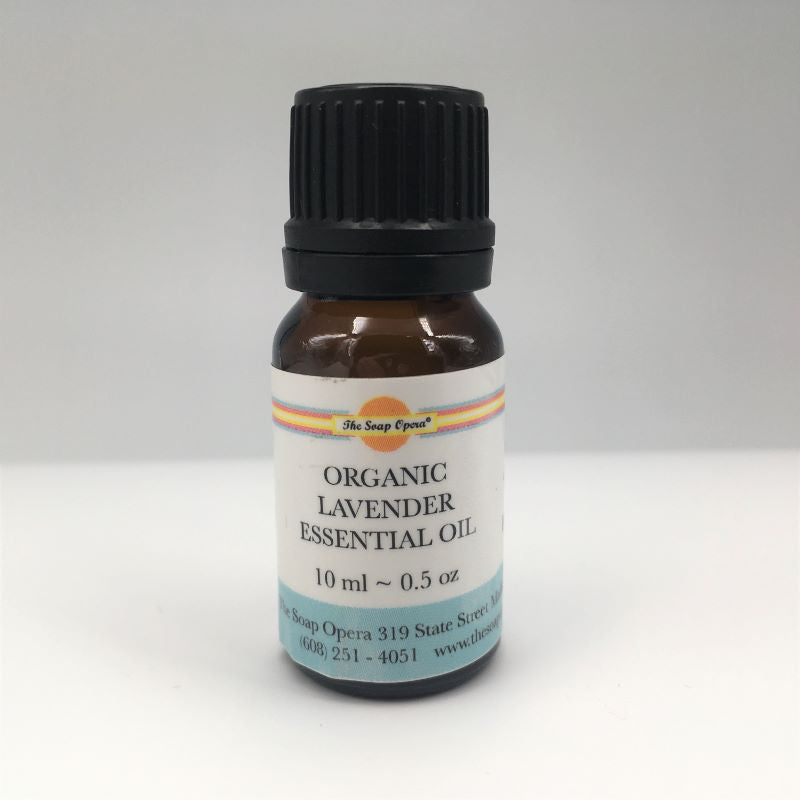 The Soap Opera Pure Essential Oils 0.34oz 10mL in Euro Dropper - Lavender (Organic)