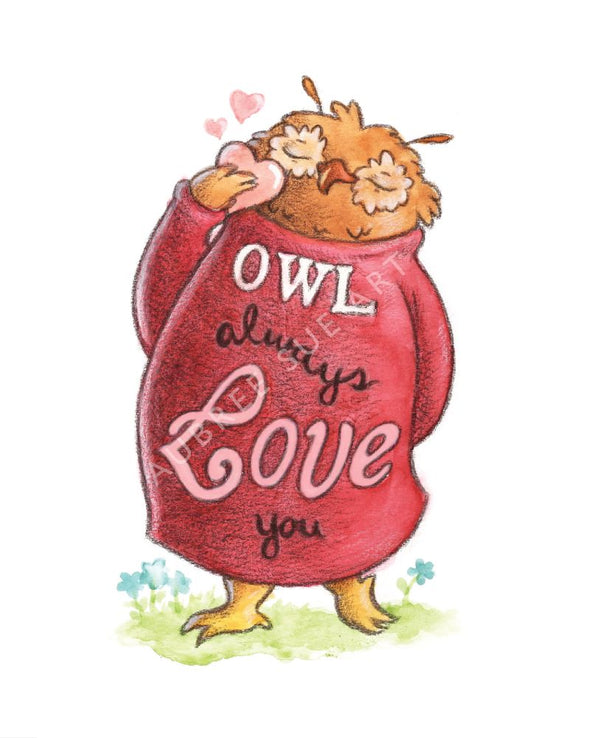 Aubree Sue Art Greeting Card - "Owl Always Love You"