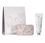pre de provence gift set with bar soap and hand cream lavender scent fragrance in box gift for christmas holiday and more purple packaging