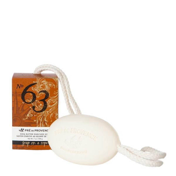 Pre de Provence No. 63 Men's Shea Butter Soap 7oz 200g - Soap on a Rope
