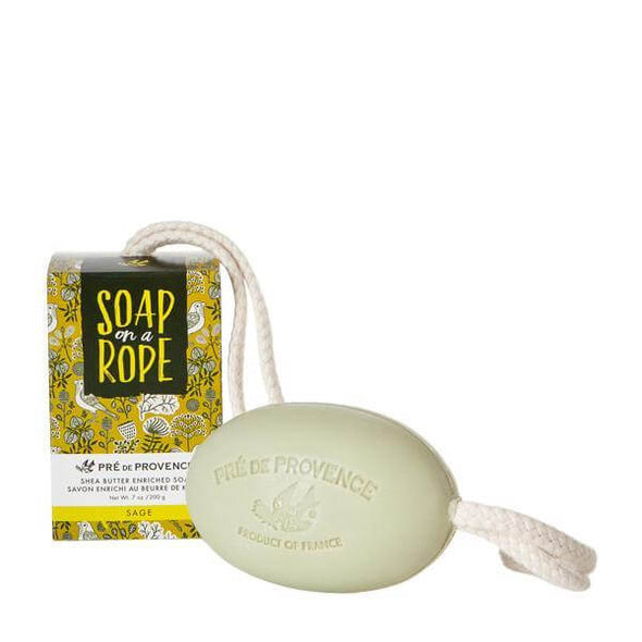 Pre de Provence Shea Butter Soap on a Rope 7oz 200g - Sage