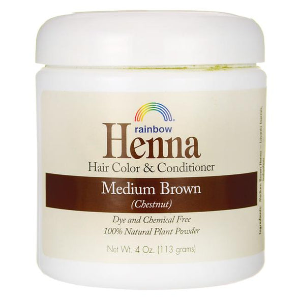 Rainbow Henna Hair Color 4oz 113g - Medium Brown