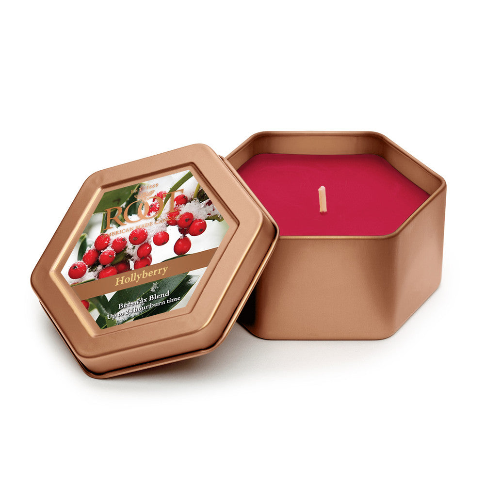 Root Candles Holiday Honeycomb Travel 4oz 113g - Hollyberry