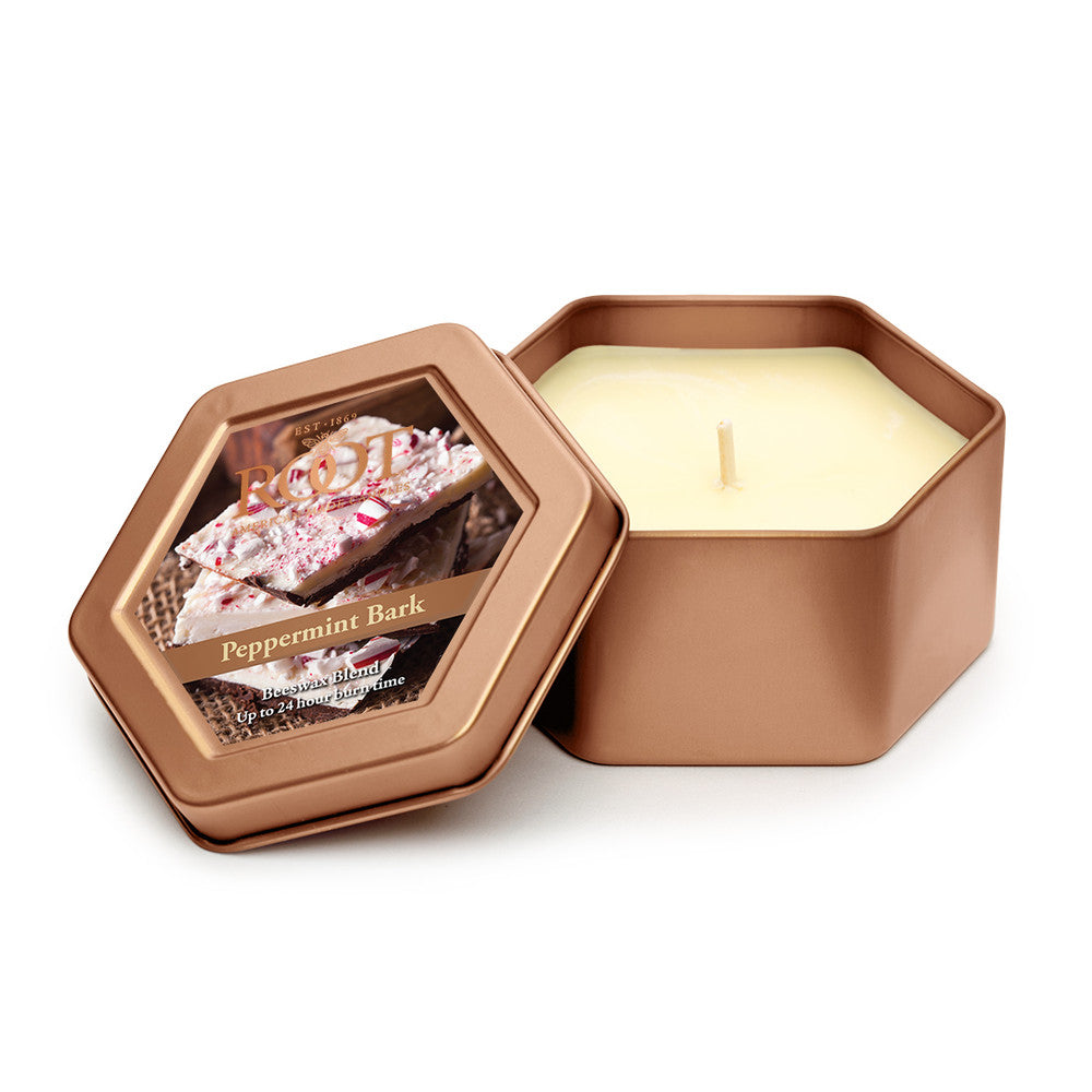Root Candles Holiday Honeycomb Travel 4oz 113g - Peppermint Bark