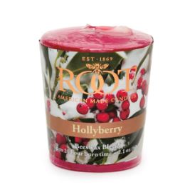 Root Candles Holiday Votive 2.1oz 60g - Hollyberry