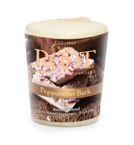 Root Candles Holiday Votive 2.1oz 60g - Peppermint Bark