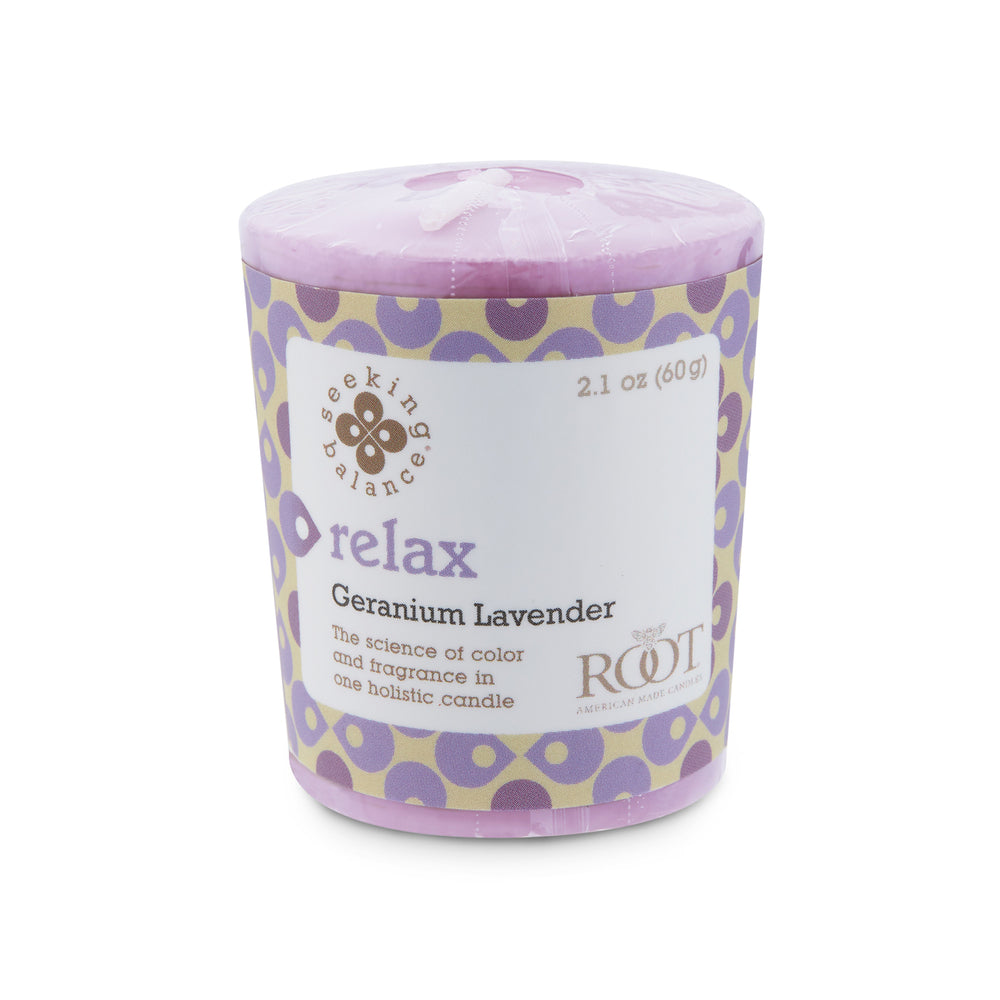 Root Candles Seeking Balance Votive 2.1oz 60g - Relax