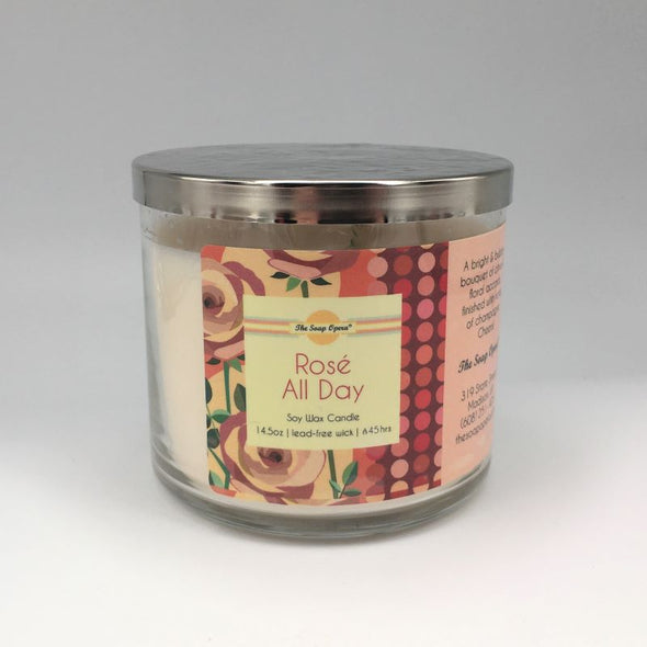 the soap opera soy wax natural candle aromatherapy long lasting gift rose all day pink aromatherapy