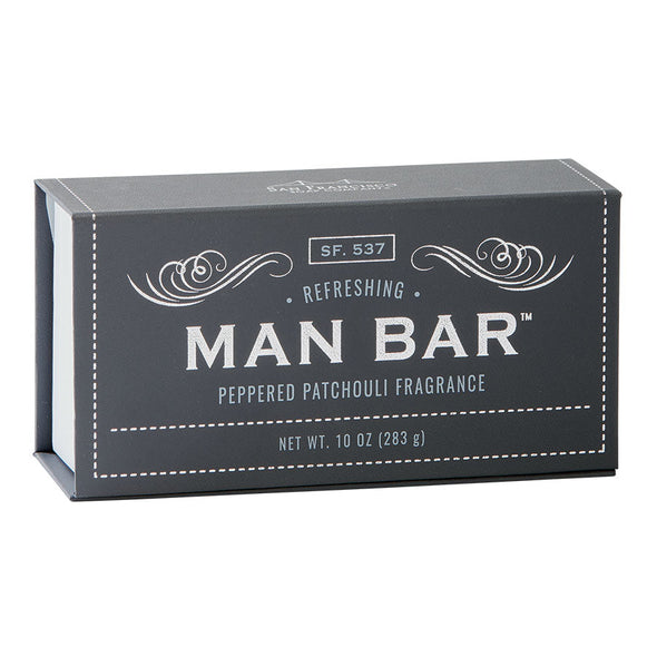 San Francisco Soap Company MAN BAR Soap 10oz - Refreshing Peppered Patchouli