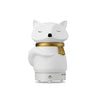 serene house diffuser decor for girls room white porcelain fox with gold scarf cute for essential oils aromatherapy winter holiday christmas gift