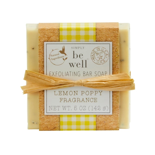 Simply Be Well Exfoliating Bar Soap 5oz 142g - Lemon Poppy