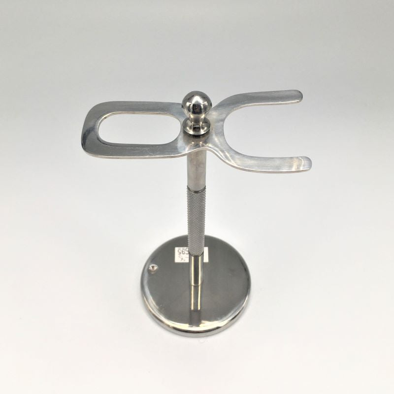 Stainless Steel Straight Razor and Brush Stand