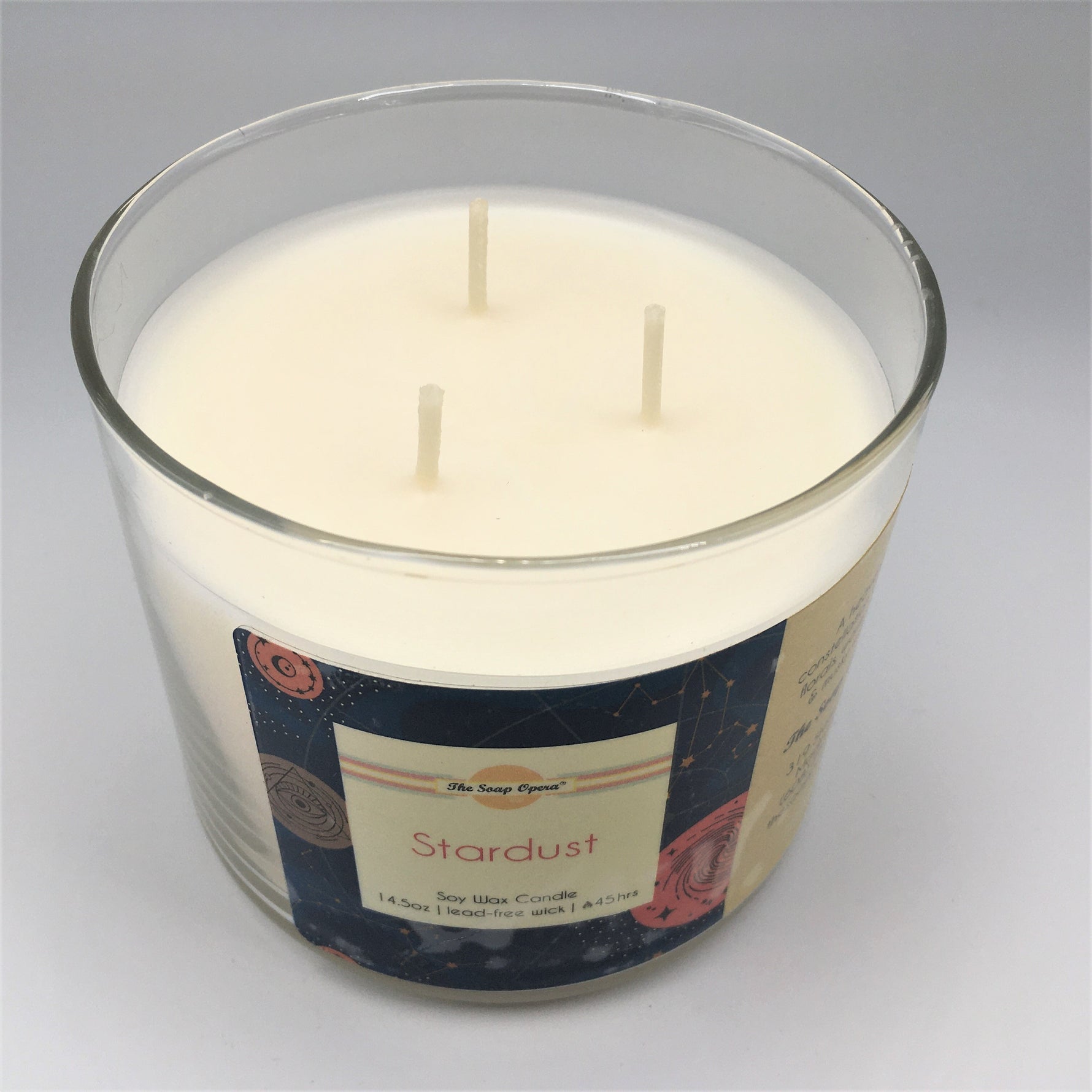 the soap opera soy wax natural candle aromatherapy long lasting gift stardust musky cozy