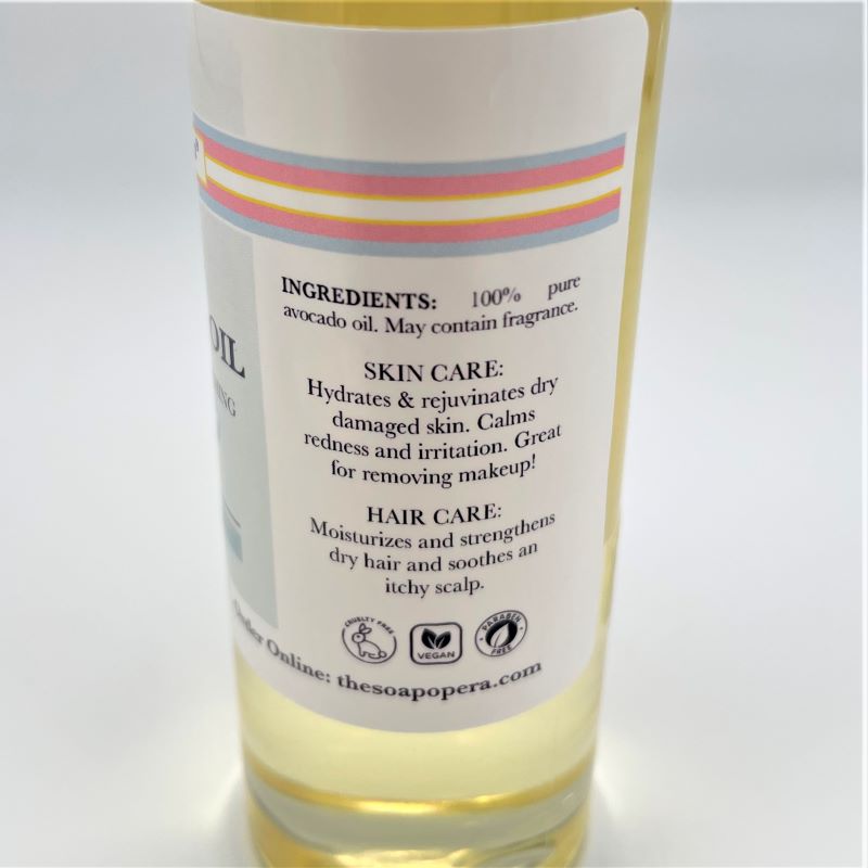 The Soap Opera 100% Pure Avocado Oil 4oz (Custom Scentable)
