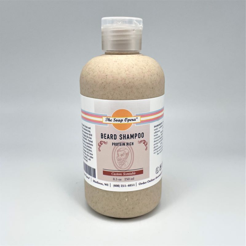 the soap opera beard shampoo 8.5oz 250ml unscented custom scentable soothing sensitive soap for men shaving face care