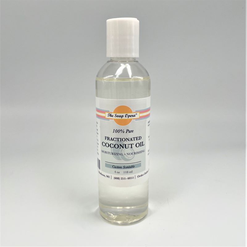 coconut oil 4 ounches 100% pure moisturizing for skin body in clear bottle