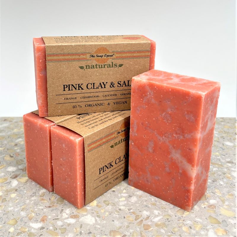 The Soap Opera Naturals Bar Soap 4oz - Pink Clay & Salt