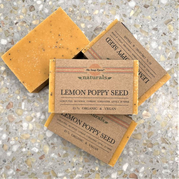 The Soap Opera Naturals Bar Soap 4oz - Lemon Poppyseed