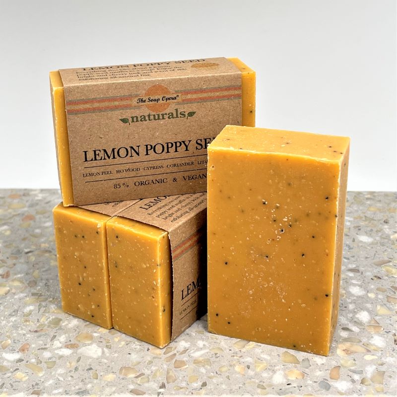 The Soap Opera Naturals Bar Soap 4oz - Lemon Poppyseed