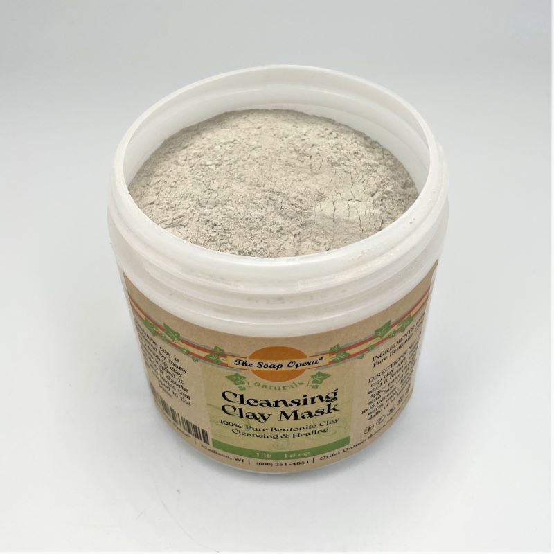 cleansing clay bentonite mask cleansing restoring no clog for pores and great for sensitive skin in 1 pound jar