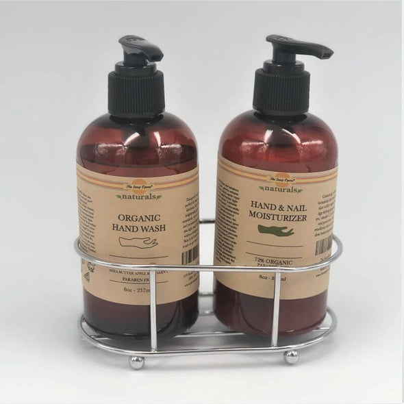 the soap opera natural hand care caddy handcare organic hand wash hand lotion moisturizer custom scent