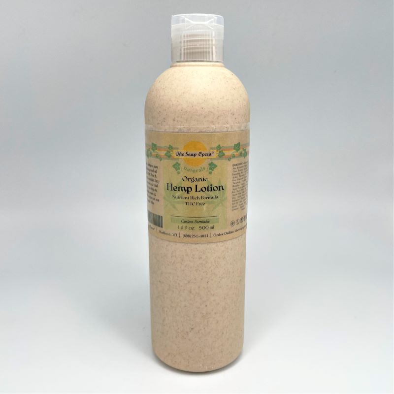 The Soap Opera Naturals Hemp Lotion 16.9oz 500ml Custom Scentable choose a fragrance moisturizing
