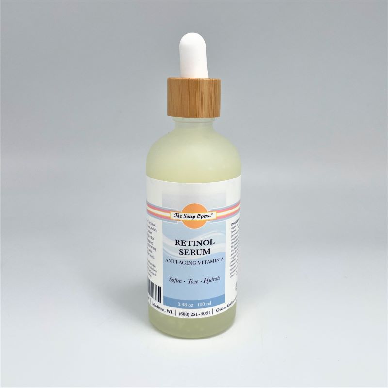 the soap opera retinol brightening serum 3.38oz 100ml for face toning hydrating concentrated formula dropper bottle bamboo