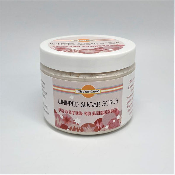 The Soap Opera Whipped Sugar Scrub 8oz - Frosted Cranberry