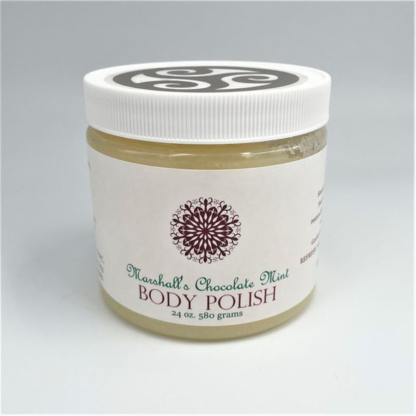 Trillium Organics Body Polish Salt Scrub Jar 24oz 580g - Chocolate Mint