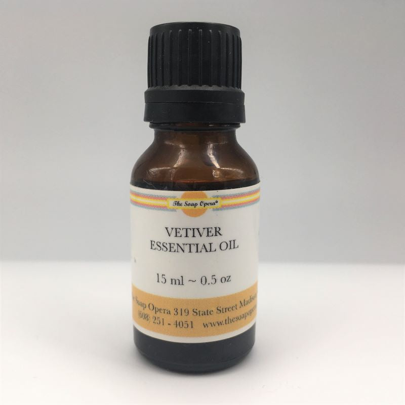 Vetiver Essential Oil has a sweet, heavy, earthy, and woody scent that is often used in soaps and lotions.
