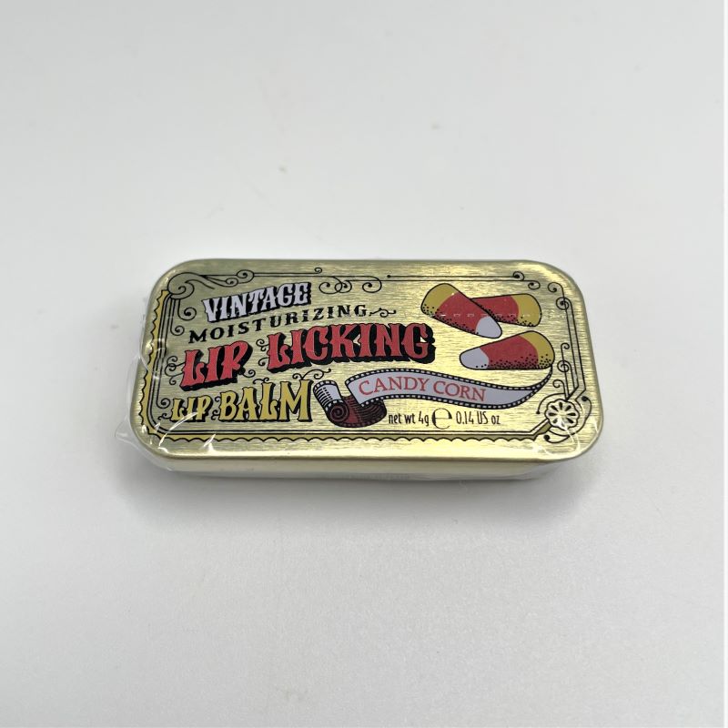 Vintage Lip Licking Lip Balm Tin 4g - Candy Corn