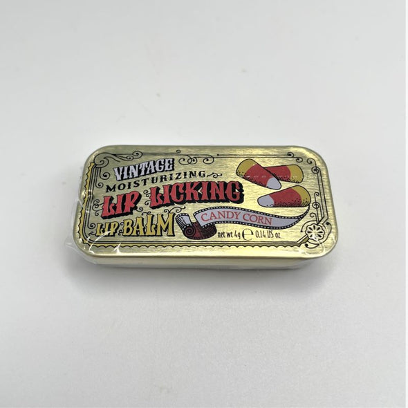 Vintage Lip Licking Lip Balm Tin 4g - Candy Corn