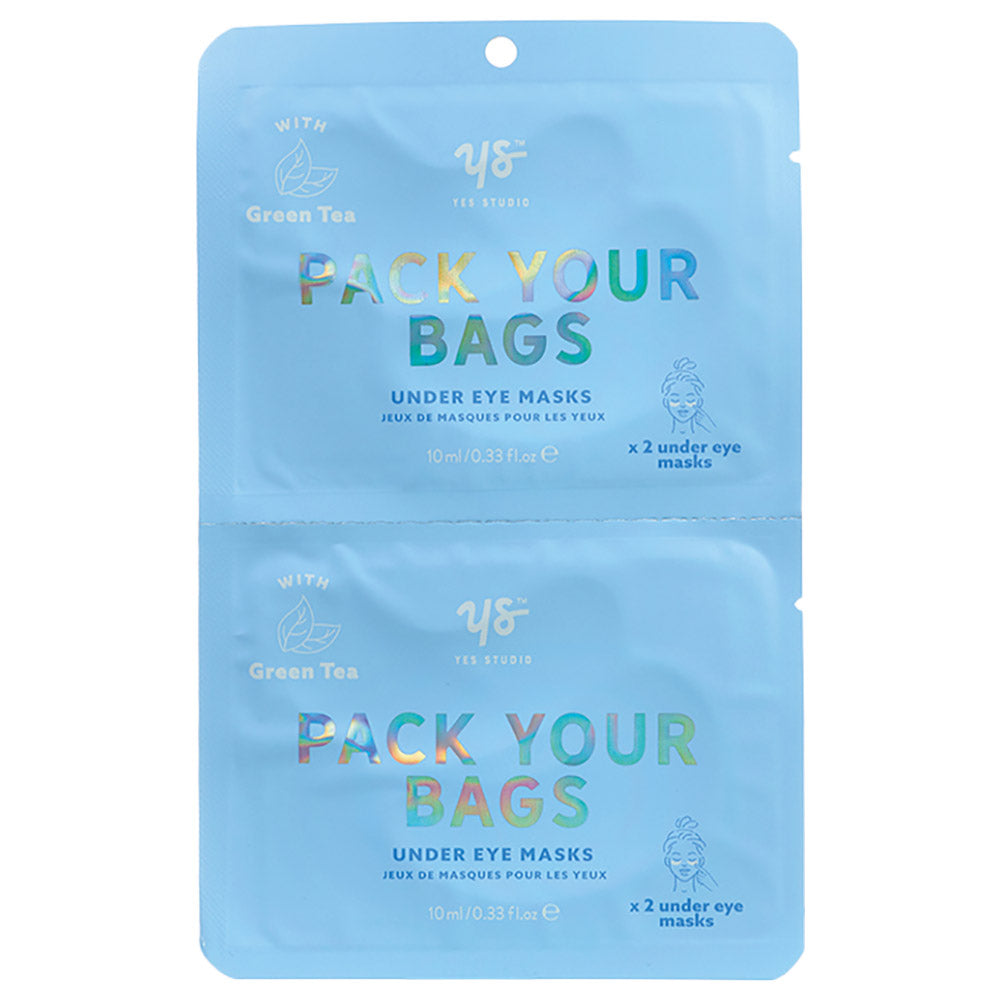 Yes Studio Pack Your Bags Under Eye Masks 0.33oz 10ml 2pack - Green Tea