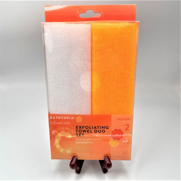 Bathtopia Infused Exfoliating Towel Duo Set - Vitamin C