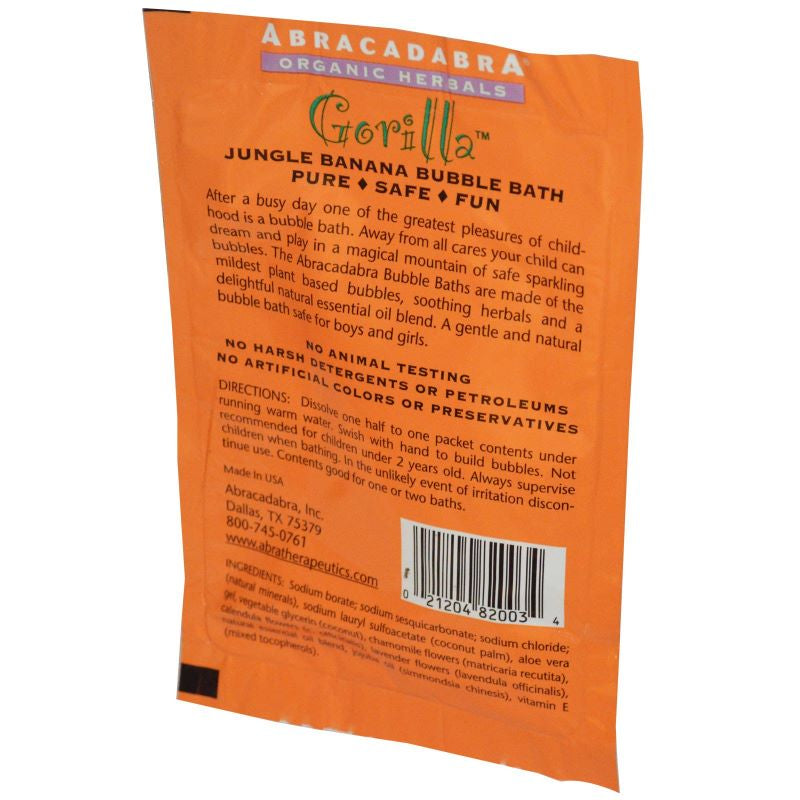 Abra Therapeutics Children's Bubble Bath Packet 2.5oz - Gorilla