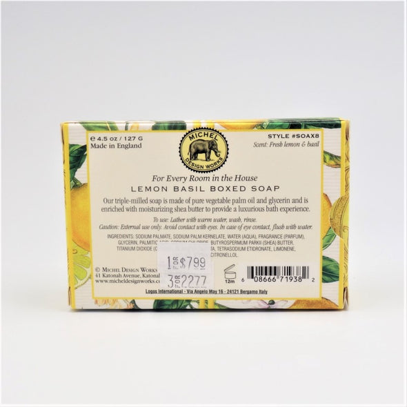Michel Design Works Shea Butter Soap 4.5oz 127g - Lemon Basil