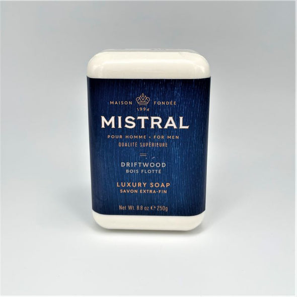 Mistral Men's Luxury French Bar Soap 8.8oz 250g - Driftwood