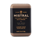 Mistral Men Good Smelling Bar Soap Brown Teak Wood