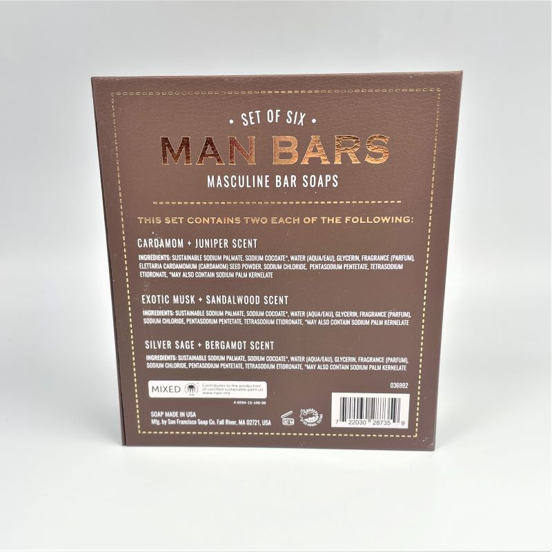 San Francisco Soap Company MAN BAR Mini Bar 6pc Gift Set