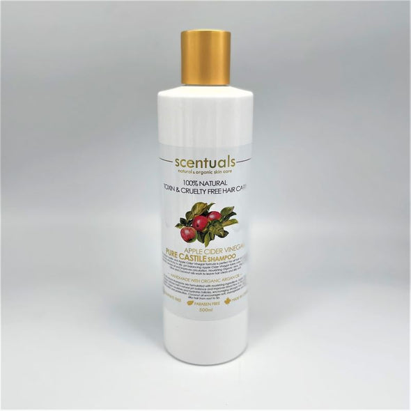 Scentuals Organic Pure Castile Shampoo 16.9oz 500ml - Apple Cider Vinegar