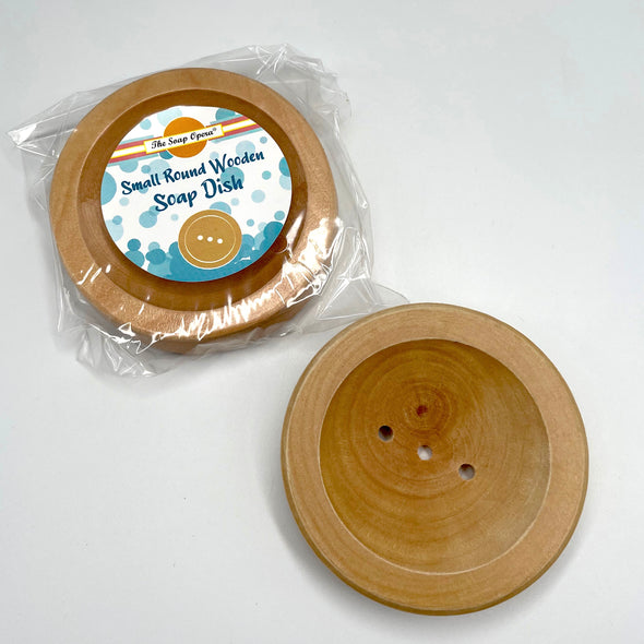 Small Wooden Organic Soap Dish with Drainage Holes