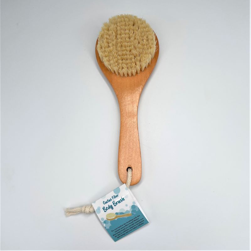 the soap opera natural cactus fiber wood body brush circulation exfoliation skin care