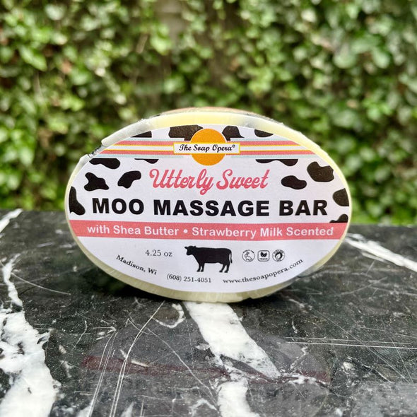 The Soap Opera Utterly Sweet Moo Massage Bar Soap 4.25oz 120g
