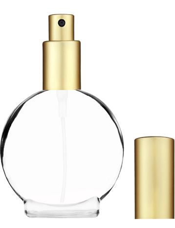 Round Design Clear Glass Perfume Bottle 4.3oz 128ml with Spray Pump