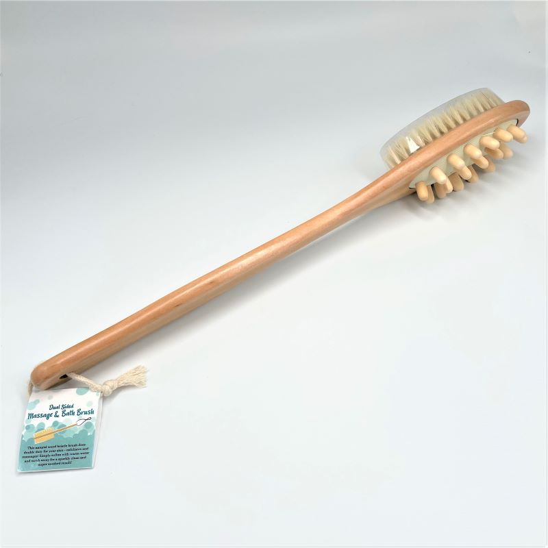 the soap opera dual sided massage bath brush for back hanging wood natural lather washing exfoliating power