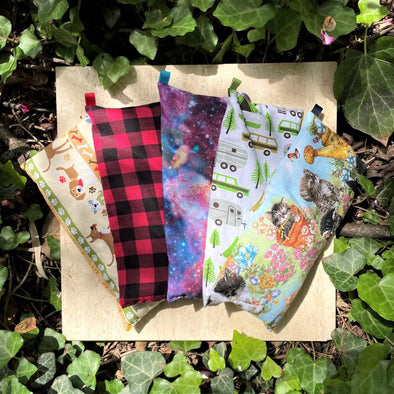 soothing eye pillows made with flaxseed lavender chamomile and unscented options for sore eyes variety of fabric designs