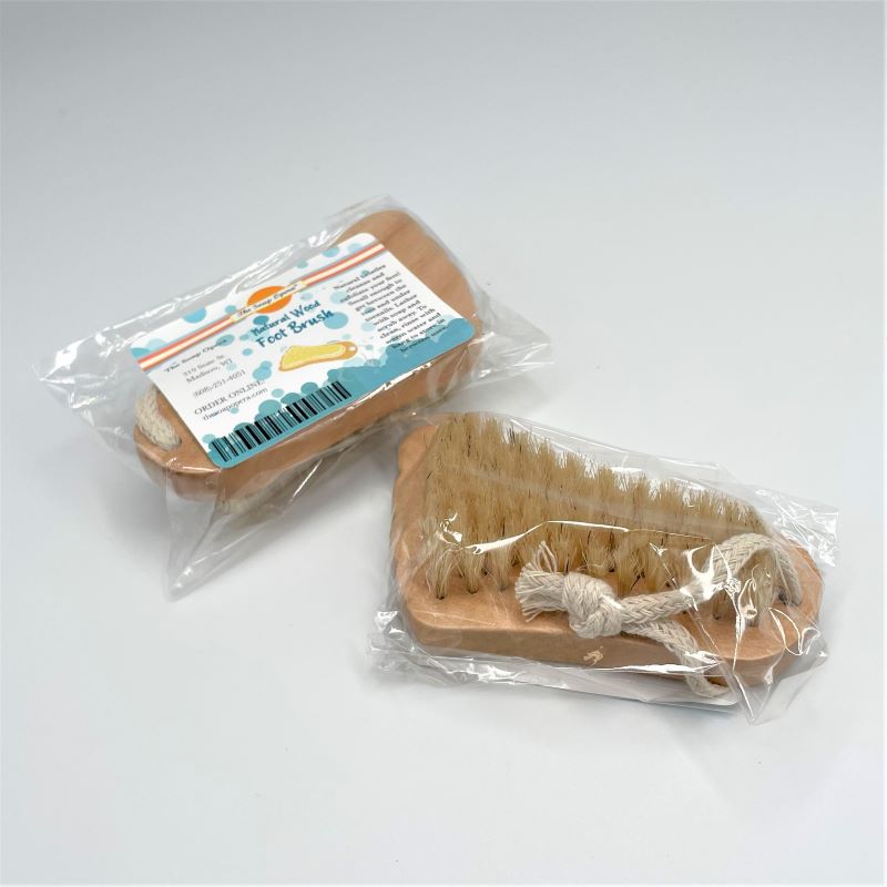 the soap opera natural bristle wooden foot brush for cleaning dirt feet pedicure care