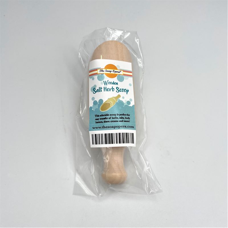 the soap opera wooden natural salt herb scoop