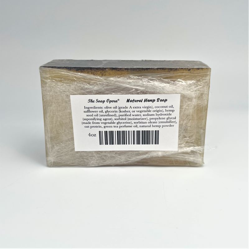 The Soap Opera Natural Exfoliating Hemp Soap 4oz