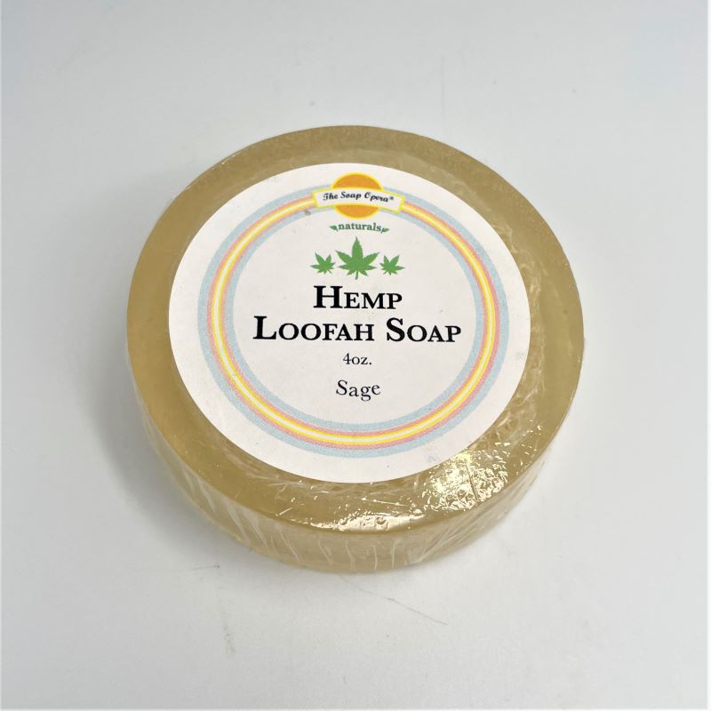 the soap opera hemp loofah soap 4oz sage exfoliating natural